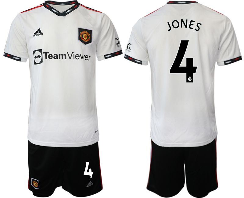 Men 2022-2023 Club Manchester United away white #4 Soccer Jersey->customized soccer jersey->Custom Jersey